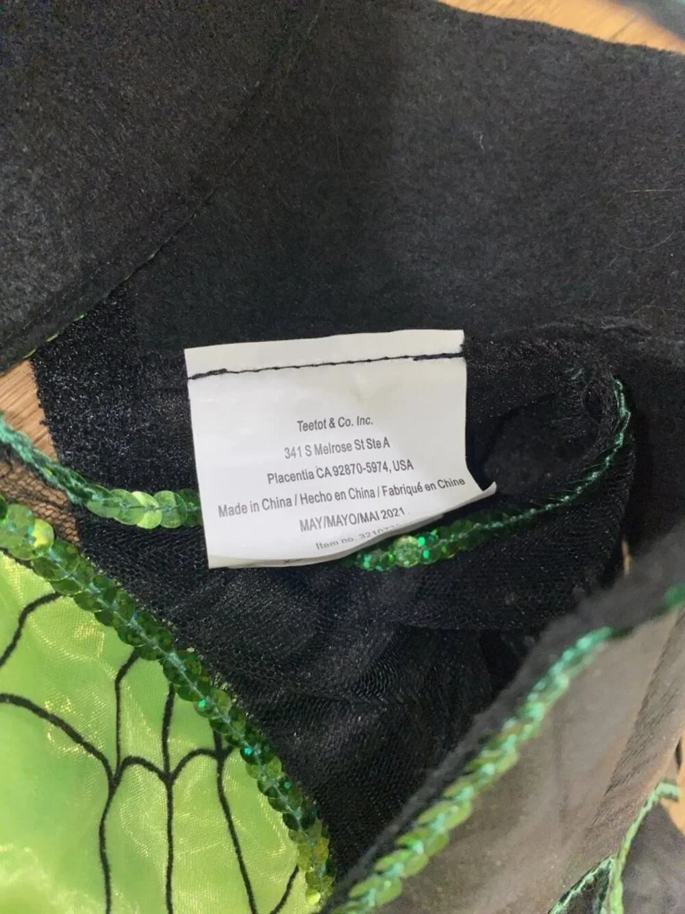 Kids Witch Costume Green, Black and Purple, Halloween, 7-8
